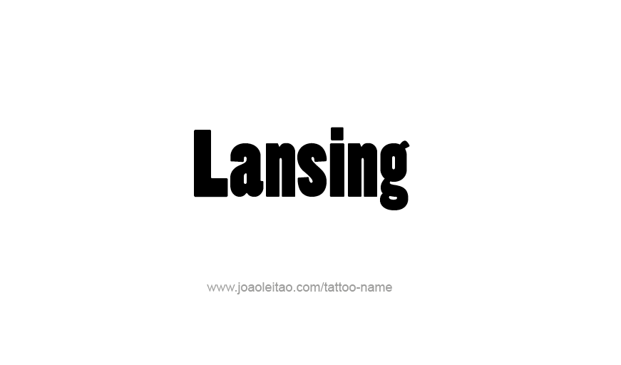 Tattoo Design USA Capital City Name Lansing