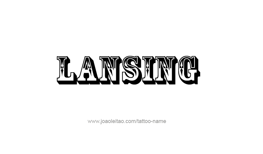 Tattoo Design USA Capital City Name Lansing