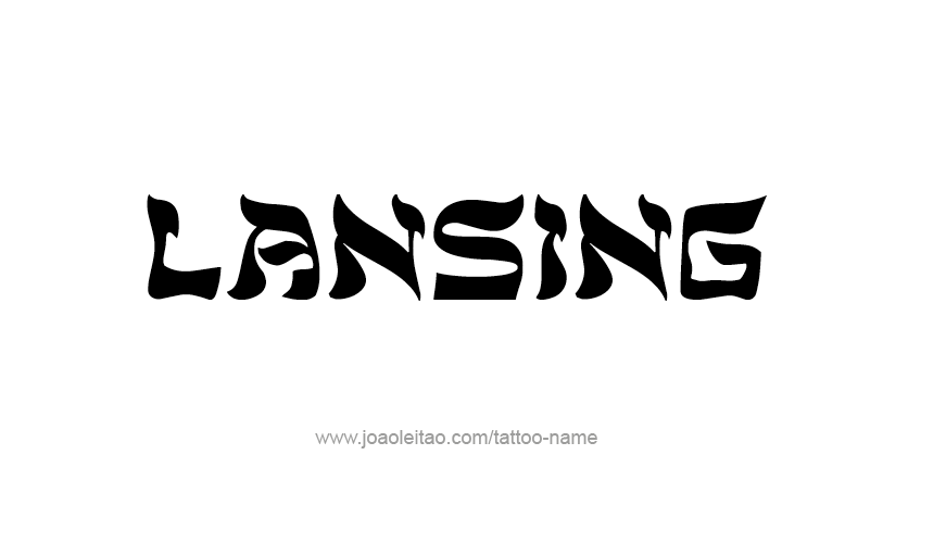 Tattoo Design USA Capital City Name Lansing