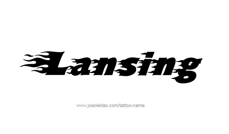 Tattoo Design USA Capital City Name Lansing