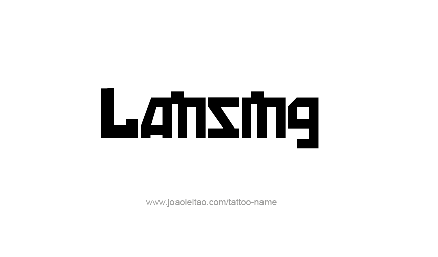 Tattoo Design USA Capital City Name Lansing