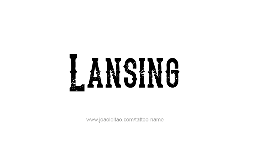 Tattoo Design USA Capital City Name Lansing