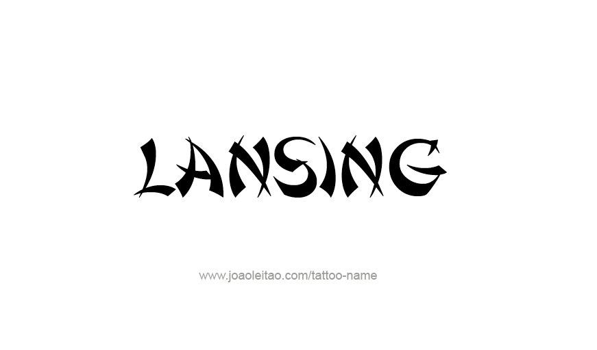 Tattoo Design USA Capital City Name Lansing