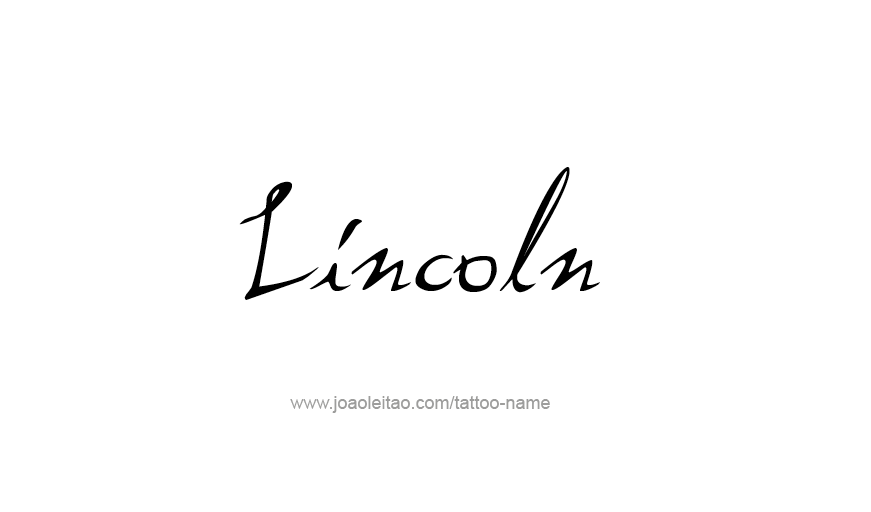 Tattoo Design USA Capital City Name Lincoln