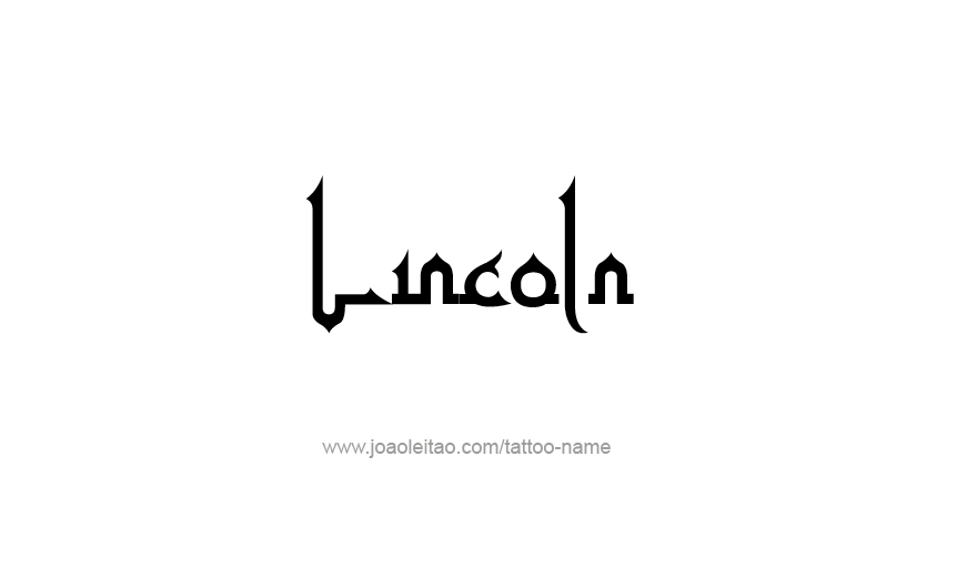 Tattoo Design USA Capital City Name Lincoln