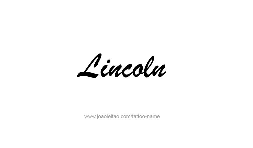 Tattoo Design USA Capital City Name Lincoln