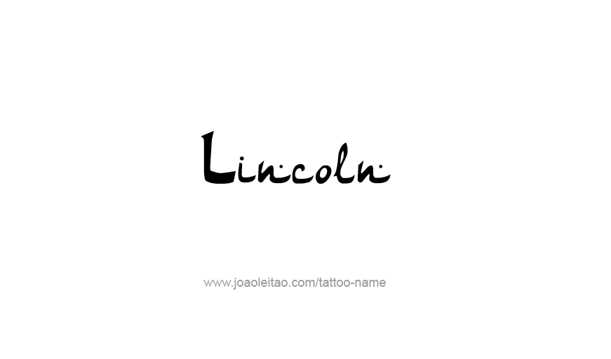 Tattoo Design USA Capital City Name Lincoln