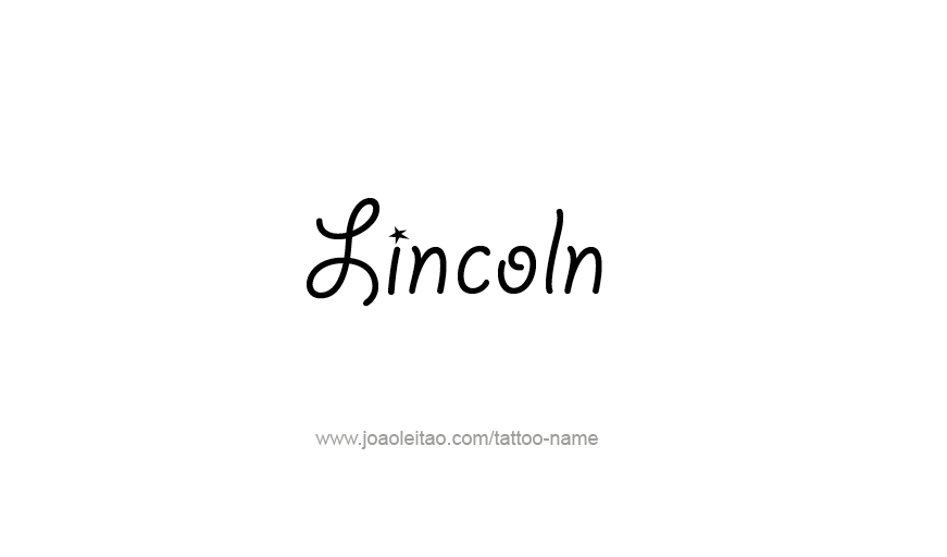 Tattoo Design USA Capital City Name Lincoln
