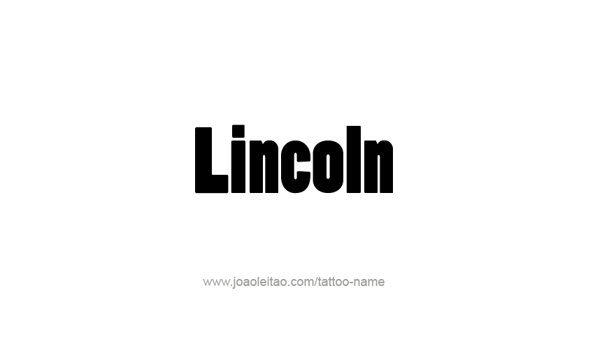 Tattoo Design USA Capital City Name Lincoln