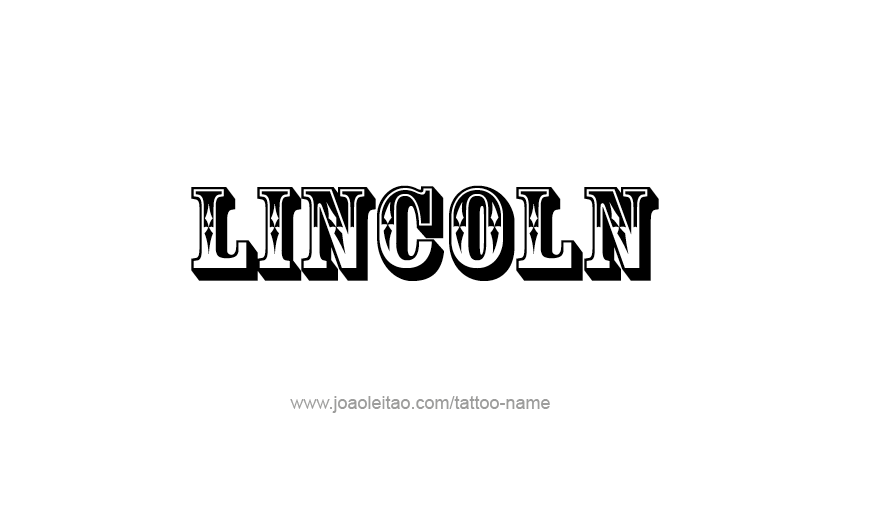 Tattoo Design USA Capital City Name Lincoln