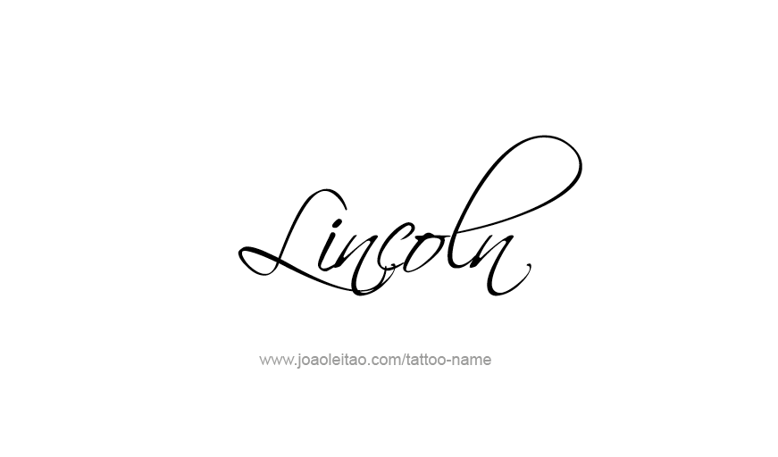 Tattoo Design USA Capital City Name Lincoln