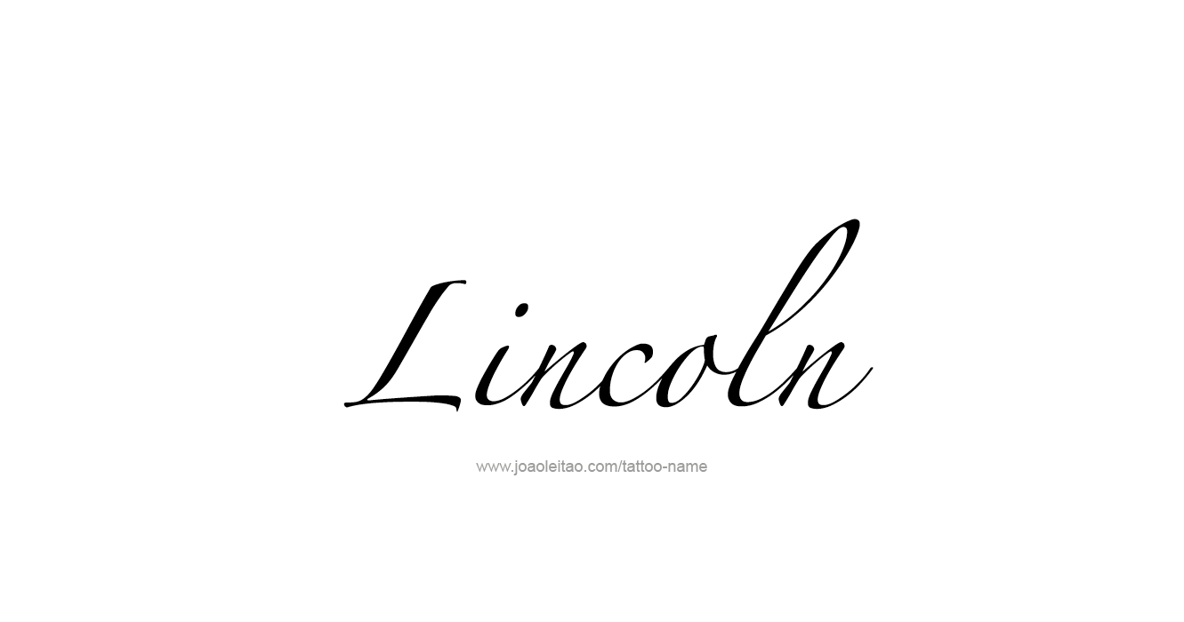 Tattoo Design USA Capital City Name Lincoln