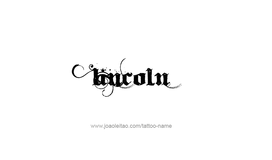 Tattoo Design USA Capital City Name Lincoln