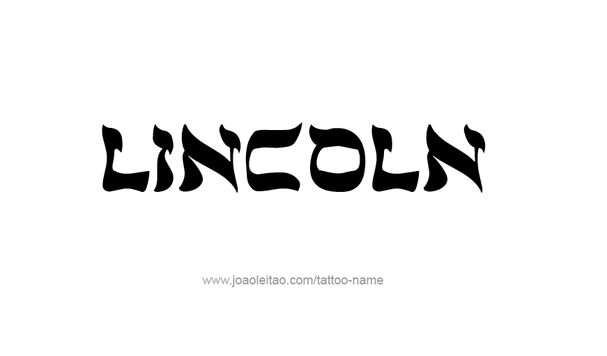 Tattoo Design USA Capital City Name Lincoln