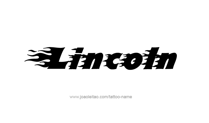 Tattoo Design USA Capital City Name Lincoln