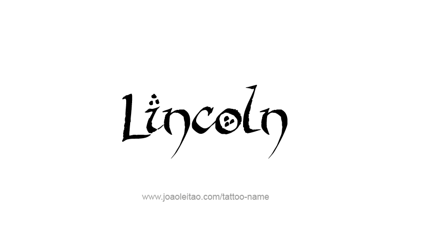 Tattoo Design USA Capital City Name Lincoln