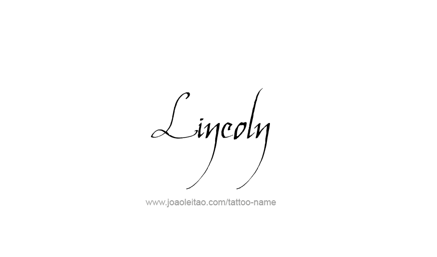 Tattoo Design USA Capital City Name Lincoln