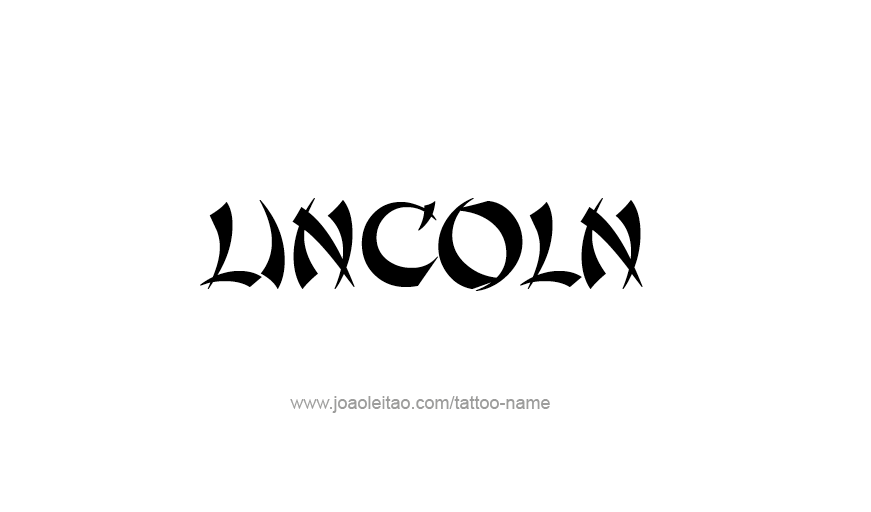 Tattoo Design USA Capital City Name Lincoln