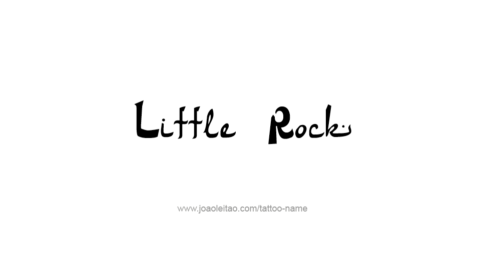 Tattoo Design USA Capital City Name Little Rock