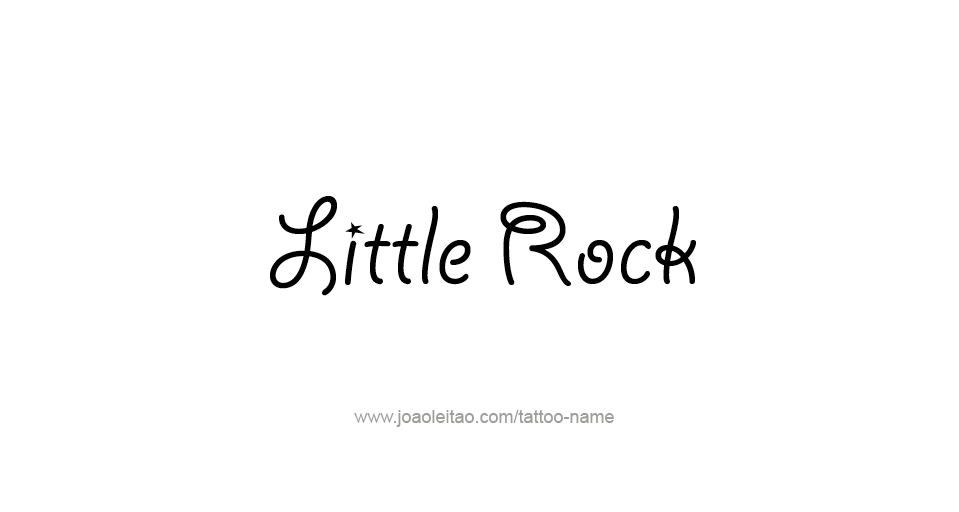 Tattoo Design USA Capital City Name Little Rock