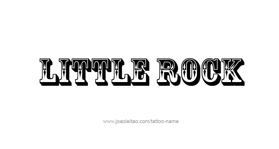 Tattoo Design USA Capital City Name Little Rock