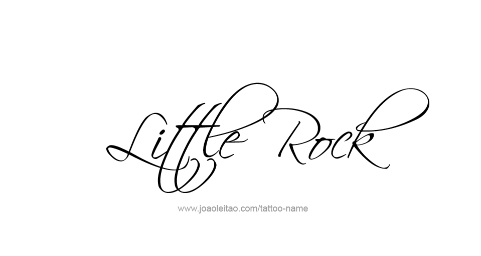 Tattoo Design USA Capital City Name Little Rock