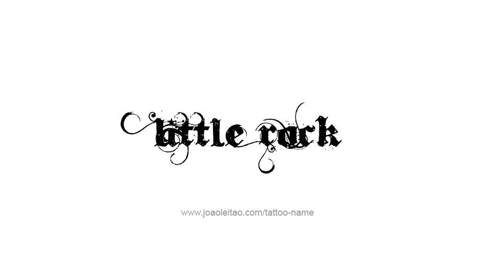 Tattoo Design USA Capital City Name Little Rock