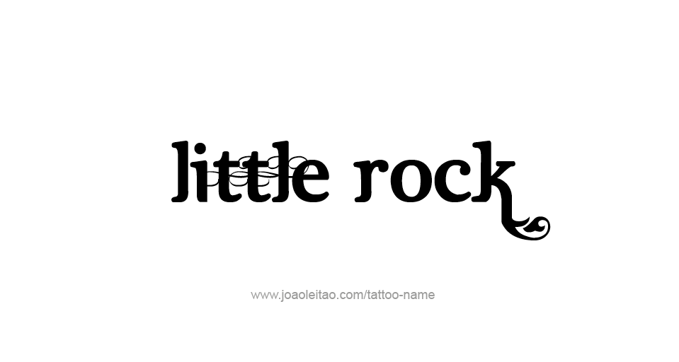 Tattoo Design USA Capital City Name Little Rock