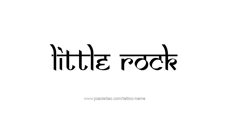 Tattoo Design USA Capital City Name Little Rock