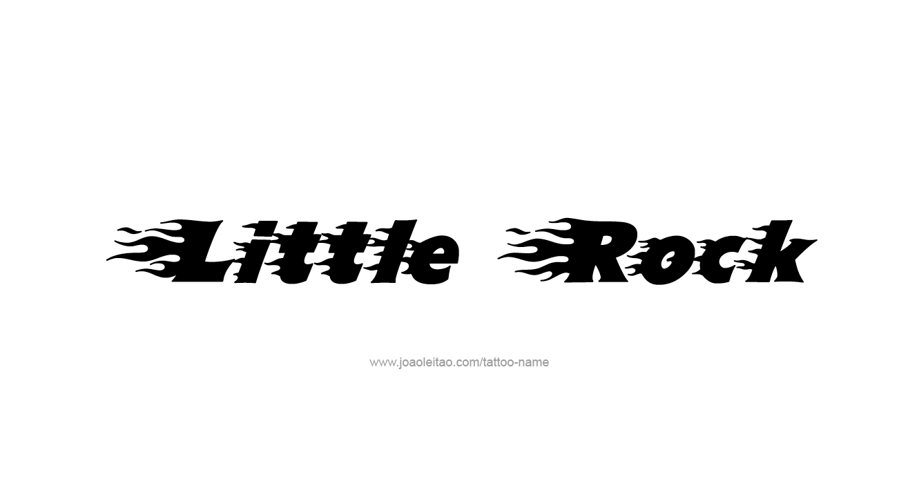 Tattoo Design USA Capital City Name Little Rock