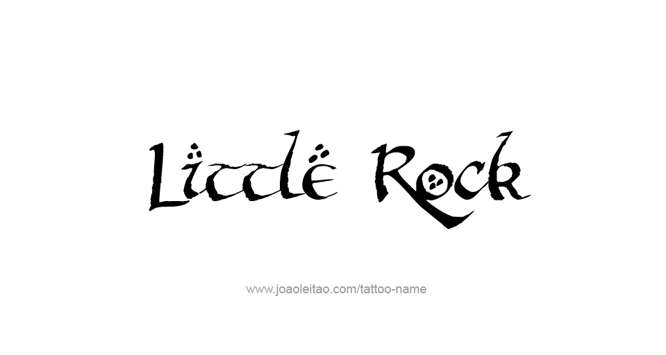 Tattoo Design USA Capital City Name Little Rock