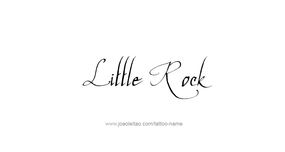 Tattoo Design USA Capital City Name Little Rock