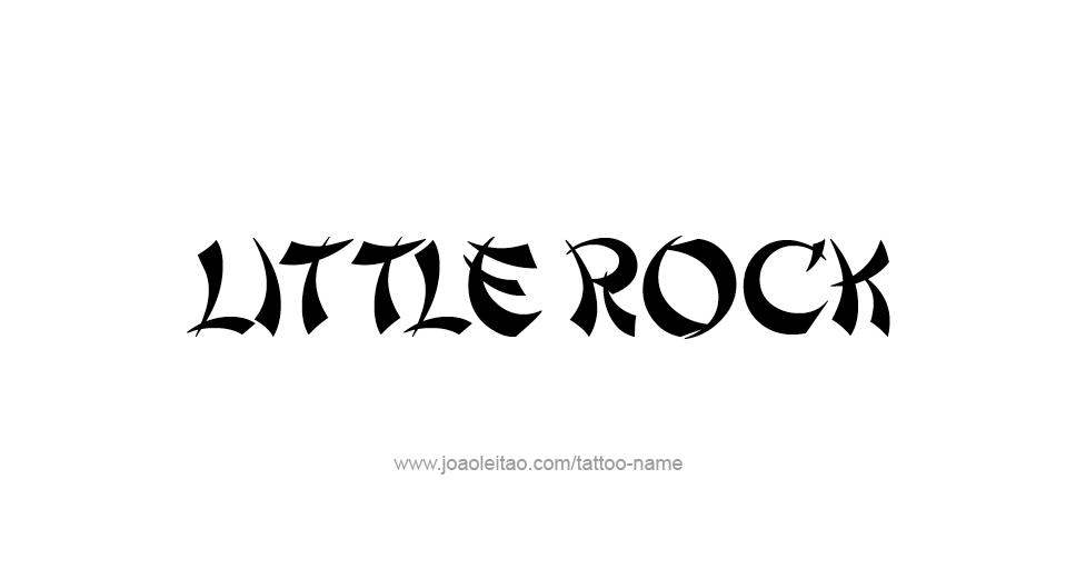 Tattoo Design USA Capital City Name Little Rock