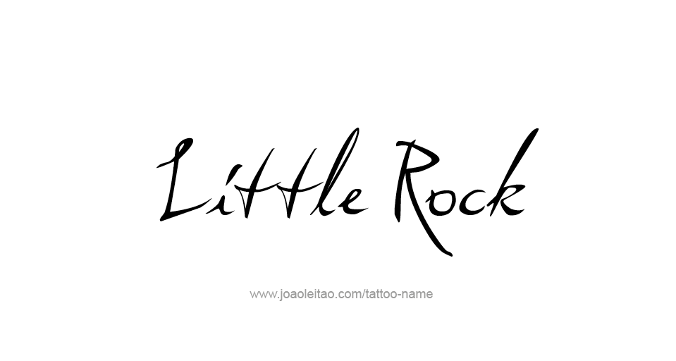 Tattoo Design USA Capital City Name Little Rock