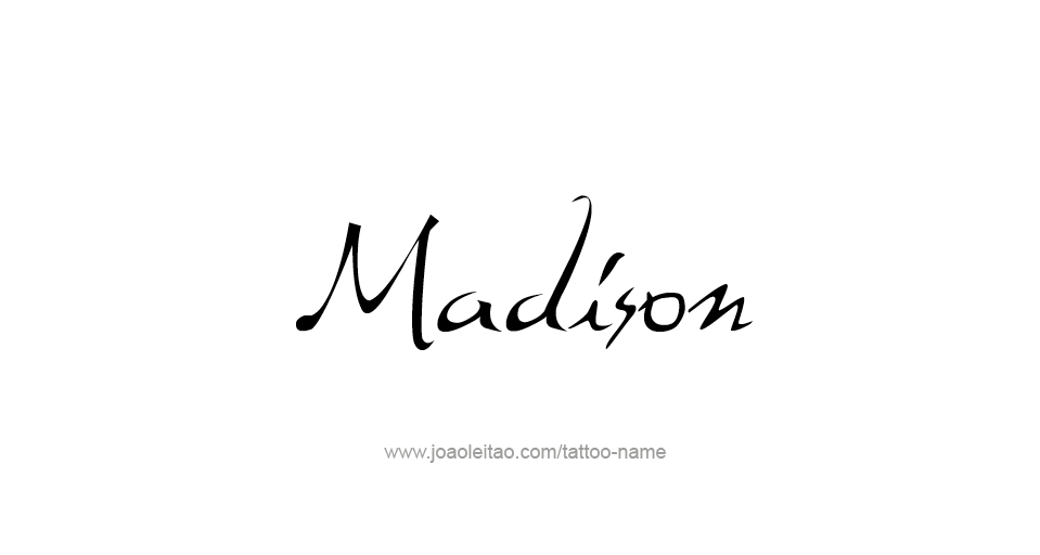 Tattoo Design USA Capital City Name Madison