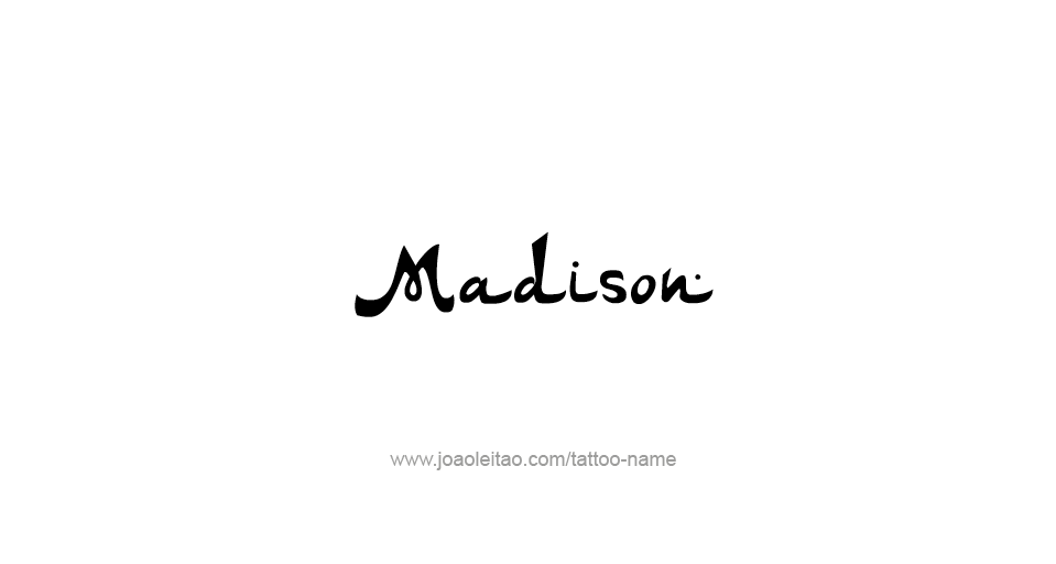 Tattoo Design USA Capital City Name Madison