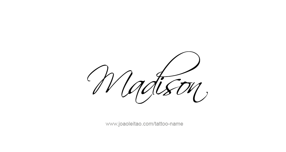 Tattoo Design USA Capital City Name Madison