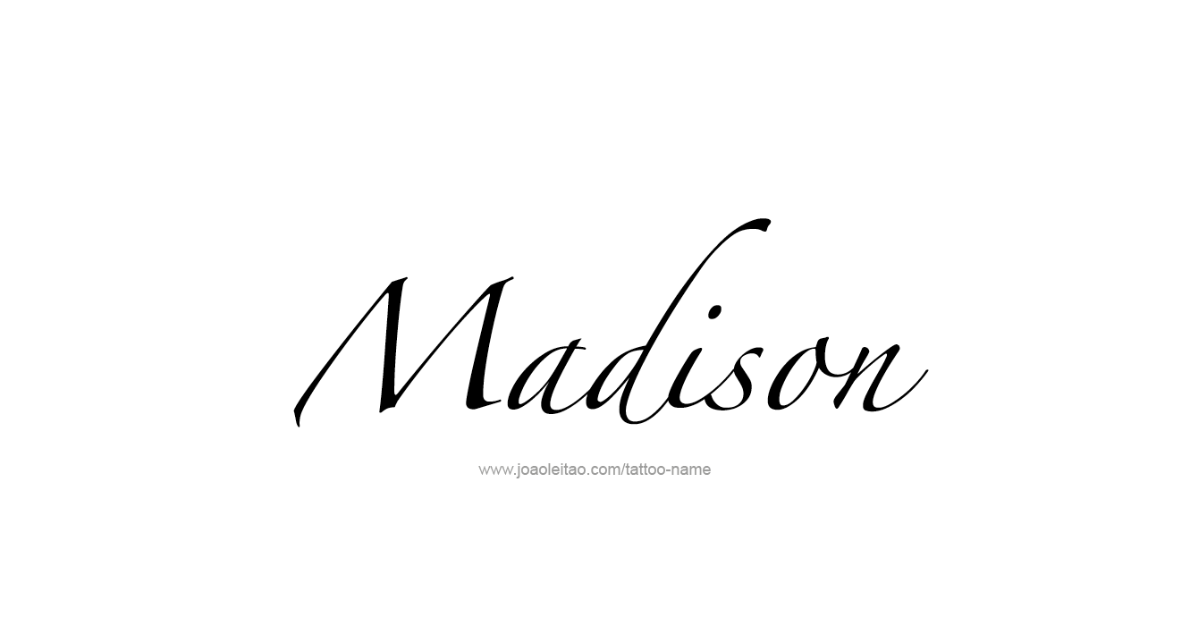 Tattoo Design USA Capital City Name Madison