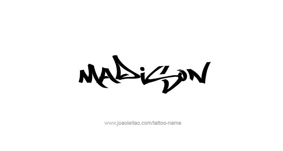 Tattoo Design USA Capital City Name Madison