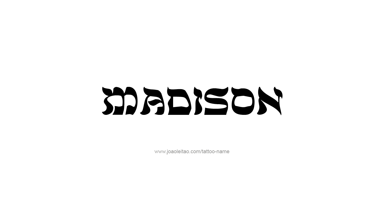 Tattoo Design USA Capital City Name Madison