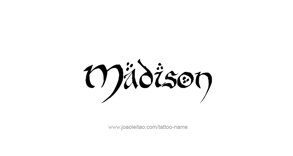 Tattoo Design USA Capital City Name Madison