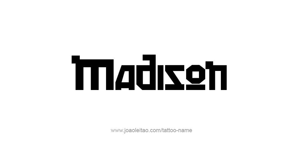 Tattoo Design USA Capital City Name Madison