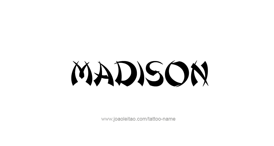 Tattoo Design USA Capital City Name Madison