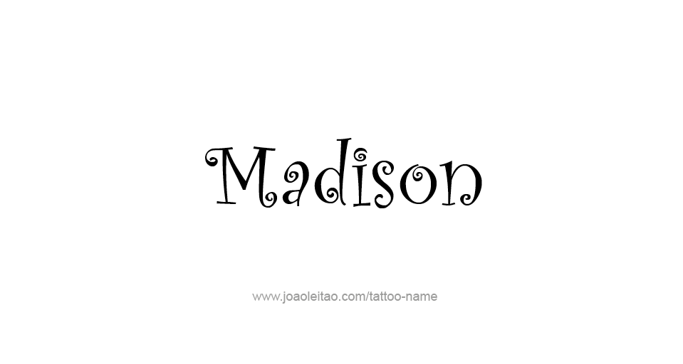 Tattoo Design USA Capital City Name Madison