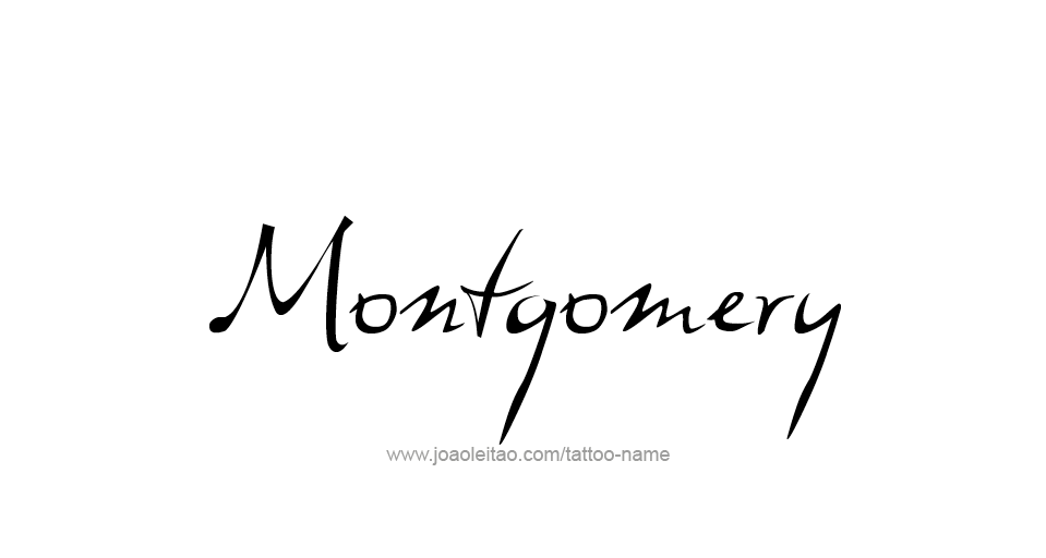 Tattoo Design USA Capital City Name Montgomery