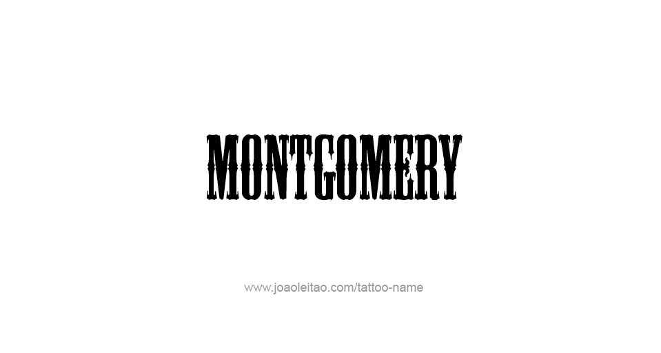 Tattoo Design USA Capital City Name Montgomery