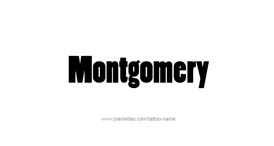 Tattoo Design USA Capital City Name Montgomery