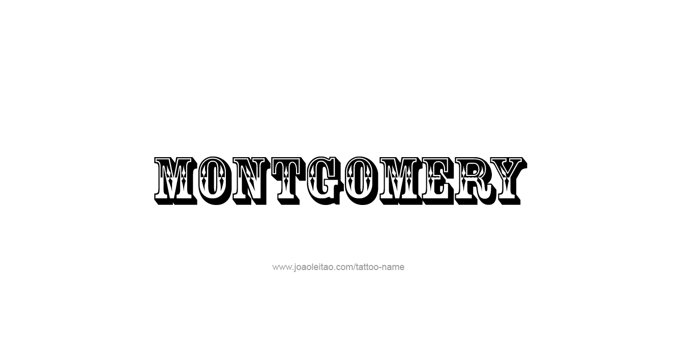 Tattoo Design USA Capital City Name Montgomery