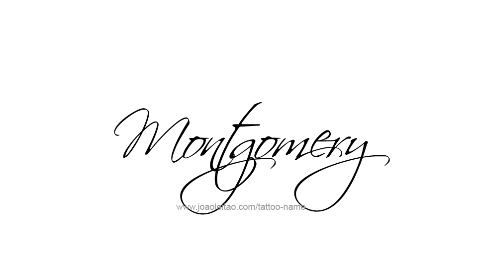 Tattoo Design USA Capital City Name Montgomery