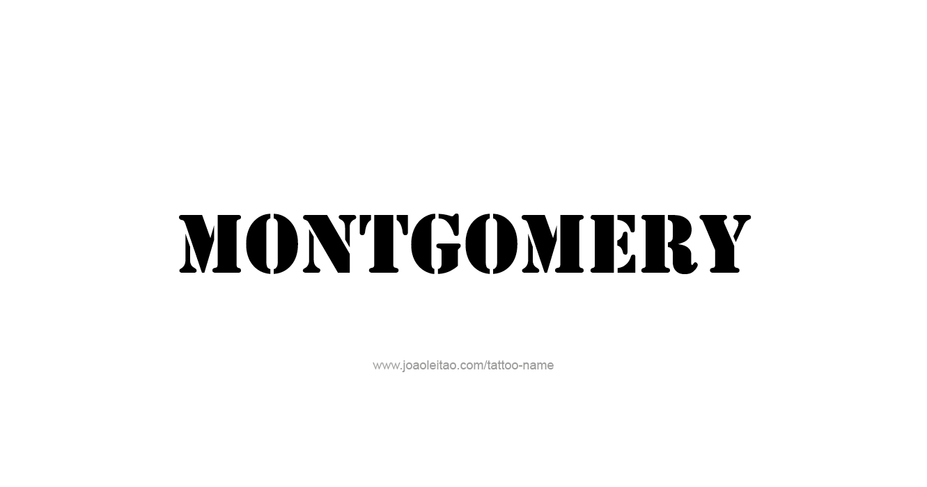 Tattoo Design USA Capital City Name Montgomery